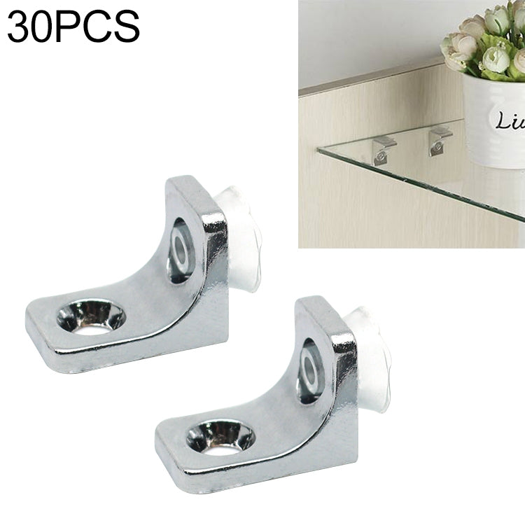 30 PCS Square Thickened Zinc Alloy Bright Layer Sucker Plate Bracket, Weight: 10g