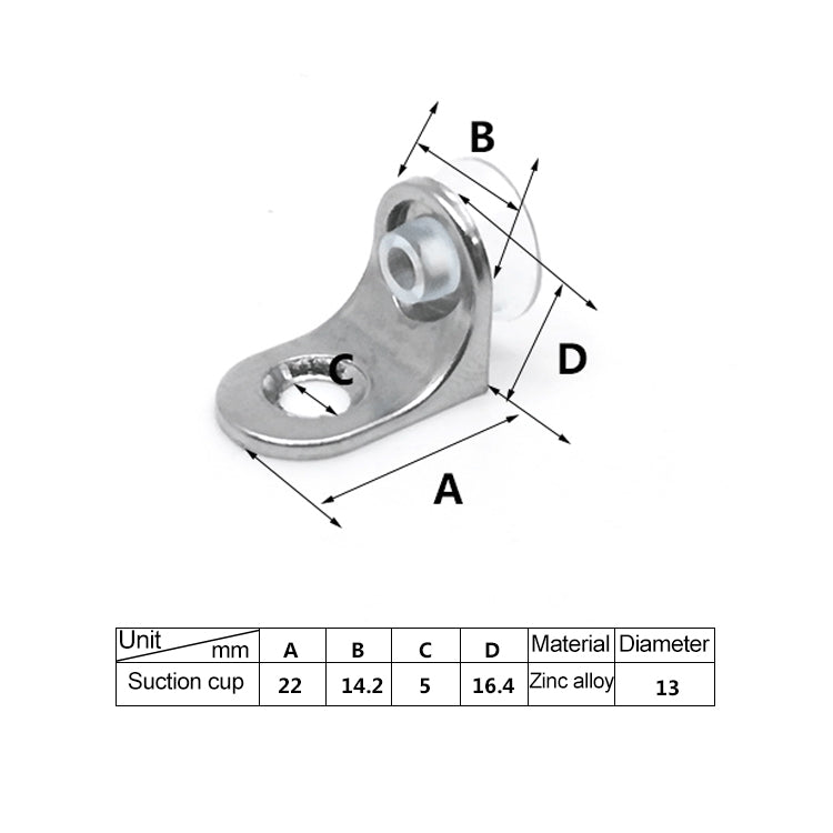 40 PCS Round Thickened Zinc Alloy Bright Layer Sucker Plate Bracket, A, Weight: 7.5g