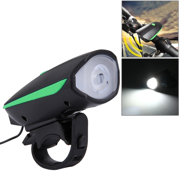 125 / 250LM 3 Modes USB Rechargeable LED Bright Light with Horn & Handlebar Mount
