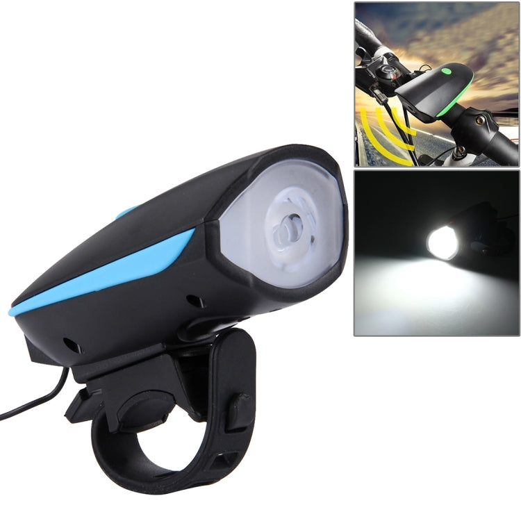 125 / 250LM 3 Modes USB Rechargeable LED Bright Light with Horn & Handlebar Mount