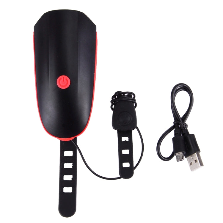 125 / 250LM 3 Modes USB Rechargeable LED Bright Light with Horn & Handlebar Mount