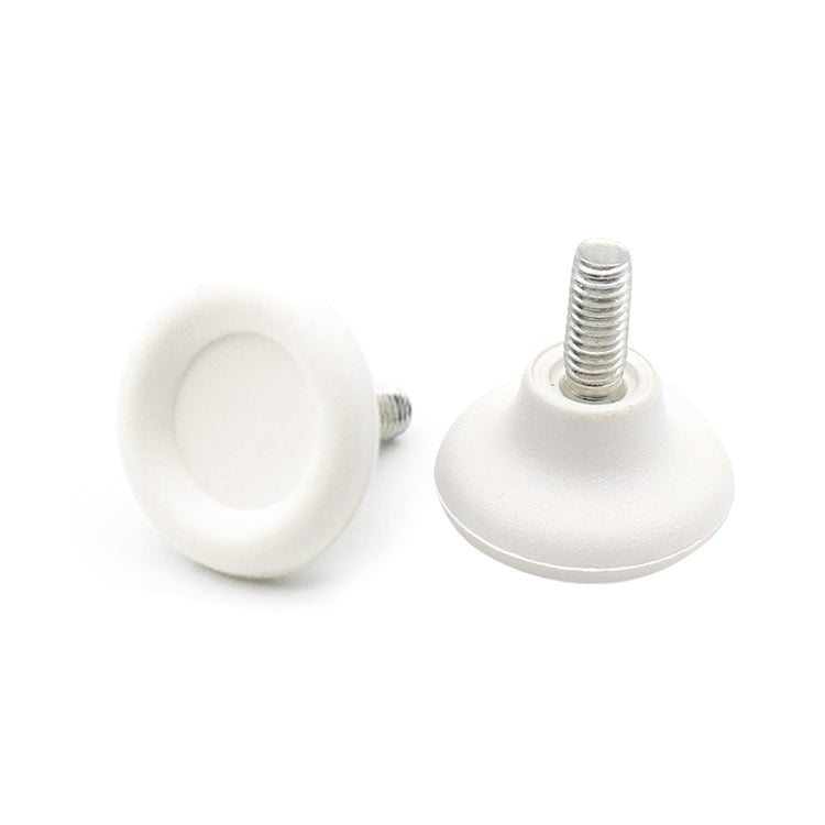 100 PCS Adjustable Foot Pad Furniture Screw Support Stub, M6x13 (White)