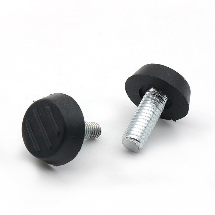 100 PCS Adjustable Foot Pad Furniture Screw Support Stub, M6x18 (Black)