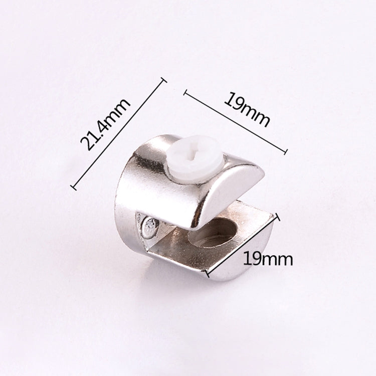 15 PCS Zinc Alloy Bright Fixed Bracket Connection 8mm Cylindrical Glass Fixing Clamp