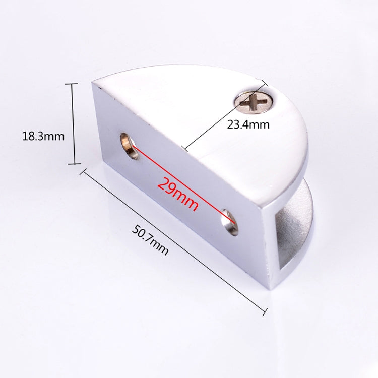5 PCS Zinc Alloy Bright Fixed Bracket Connection Semicircle Glass Fixing Clamp, Size: L