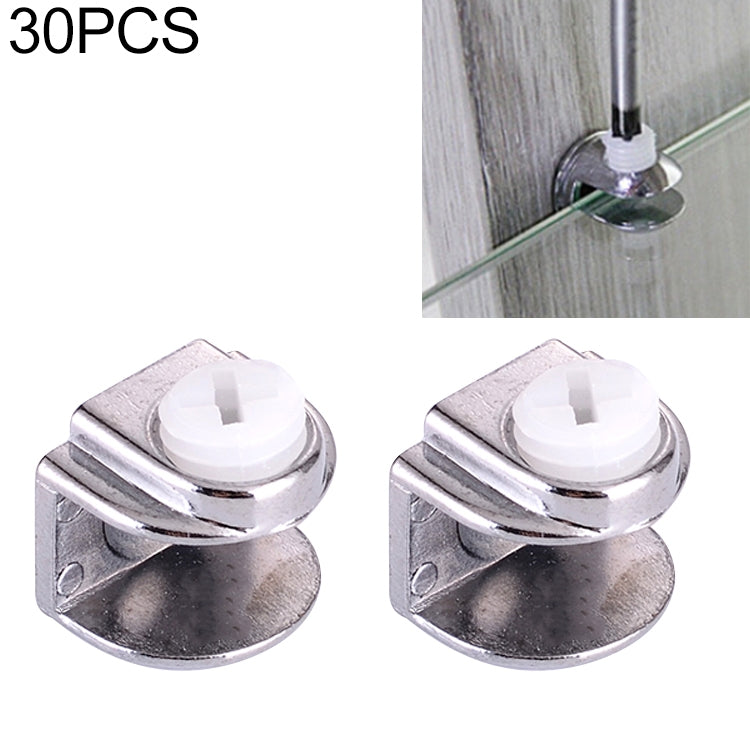 30 PCS Zinc Alloy Bright Fixed Bracket Connection Single Hole Semicircle Glass Fixing Clamp