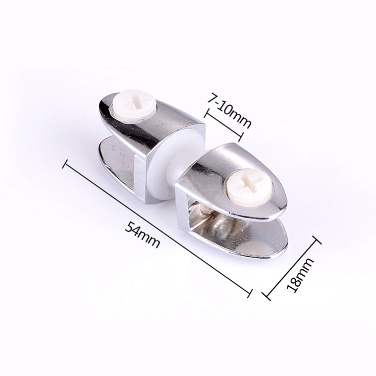 10 PCS Zinc Alloy Bright Fixed Bracket Connection Two-sided Nail Glass Fixing Clamp
