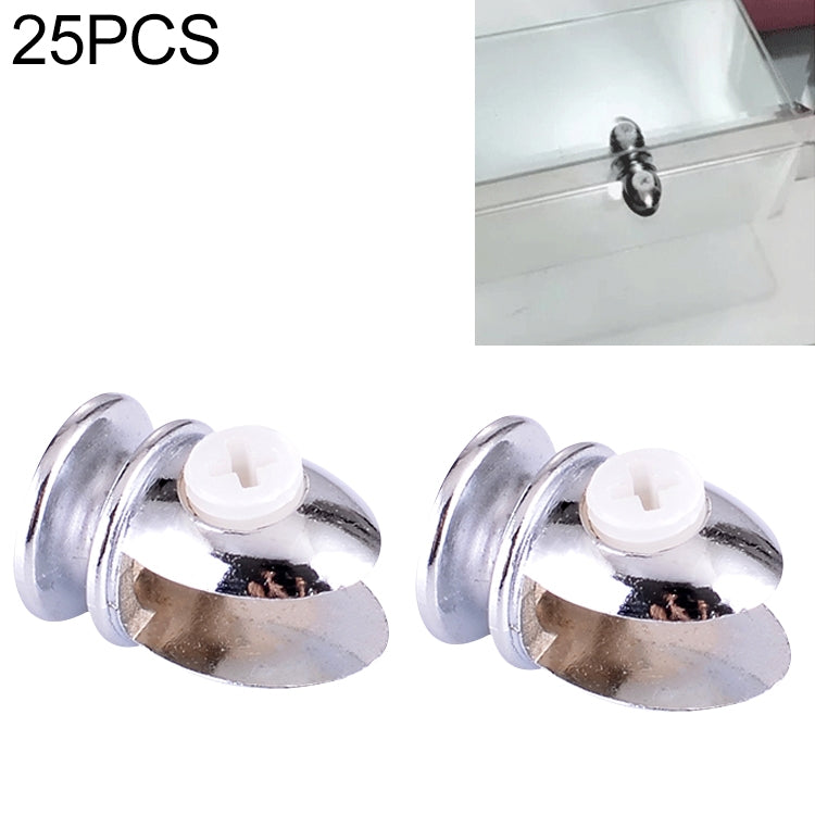 25 PCS Zinc Alloy Bright Fixed Bracket Connection Fish Mouth Shape Glass Fixing Clamp