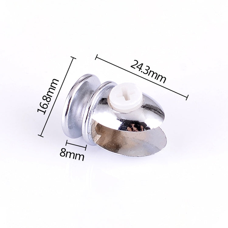 25 PCS Zinc Alloy Bright Fixed Bracket Connection Fish Mouth Shape Glass Fixing Clamp
