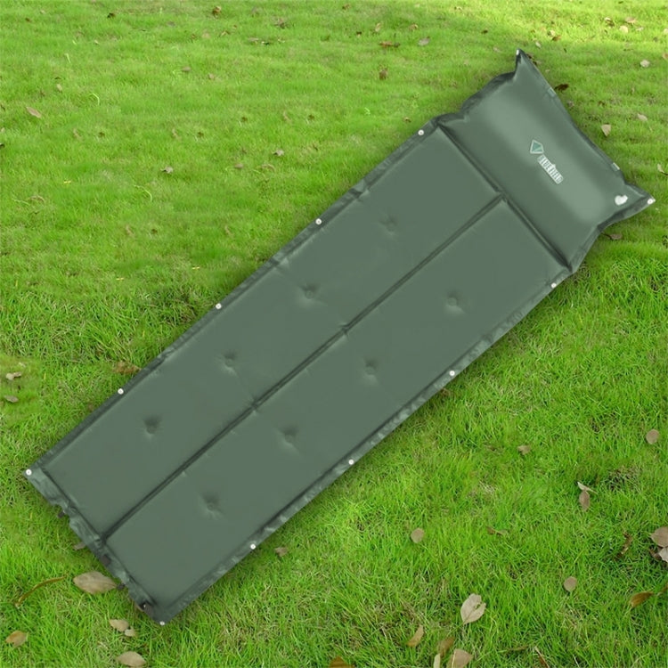 Outdoor Camping Mat Tent Moisture-Proof Mattress Bed Breathable Folding Sleeping Pad Automatic Inflatable Mat with Pillow, Size: 185x55x3cm