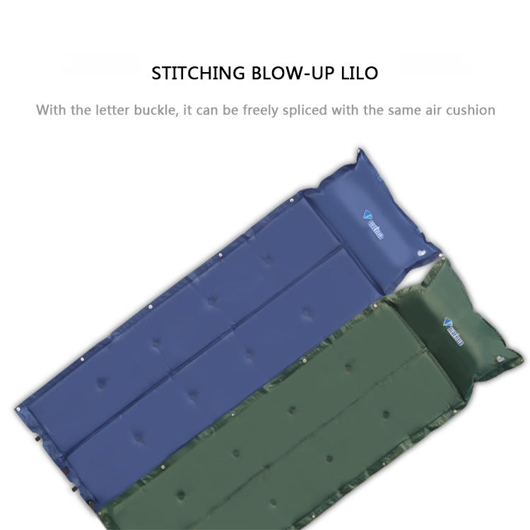 Outdoor Camping Mat Tent Moisture-Proof Mattress Bed Breathable Folding Sleeping Pad Automatic Inflatable Mat with Pillow, Size: 185x55x3cm