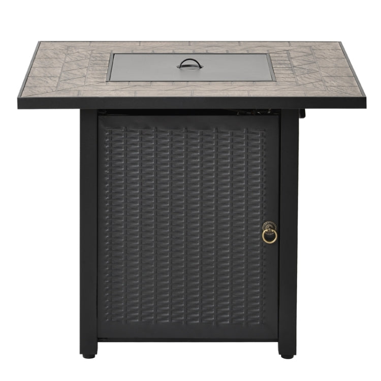 [US Warehouse] Outdoor Propane Gas Fire Pit Table with Steel Heater & Control Knob, Size: 29.9x29.9x24.8 inch