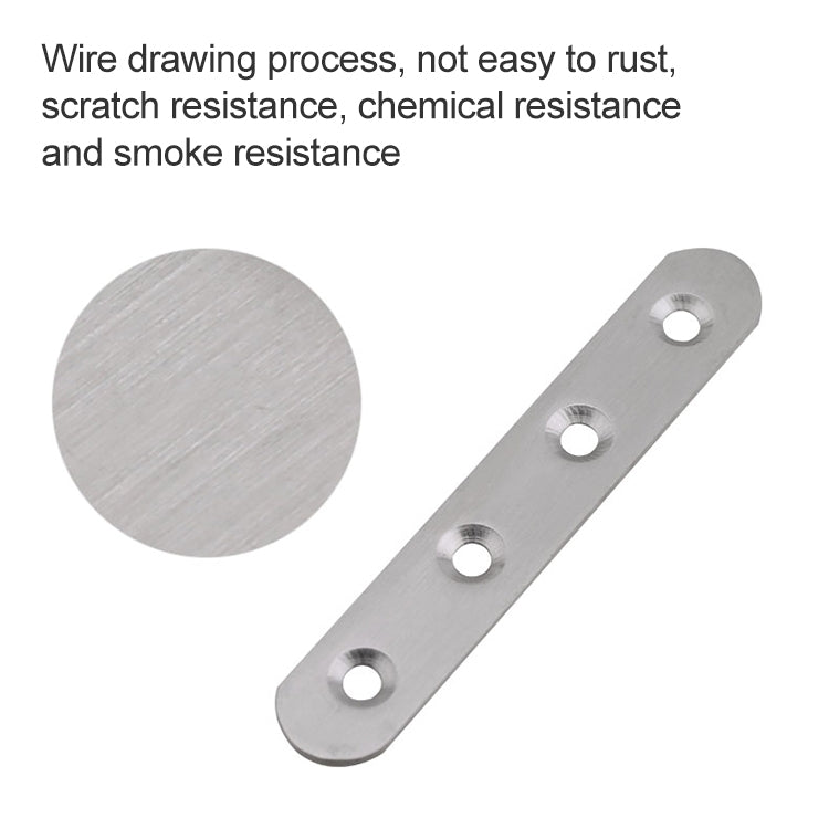 100 PCS Stainless Steel Connection Code Straight Connecting Piece, Number: 1