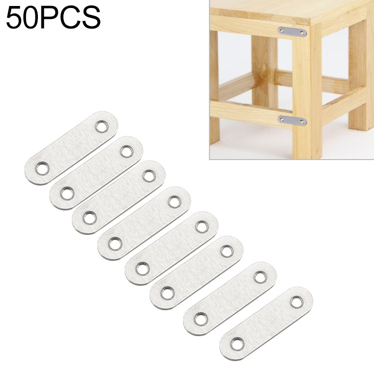 50 PCS Stainless Steel Connection Code Straight Connecting Piece, Number: 3