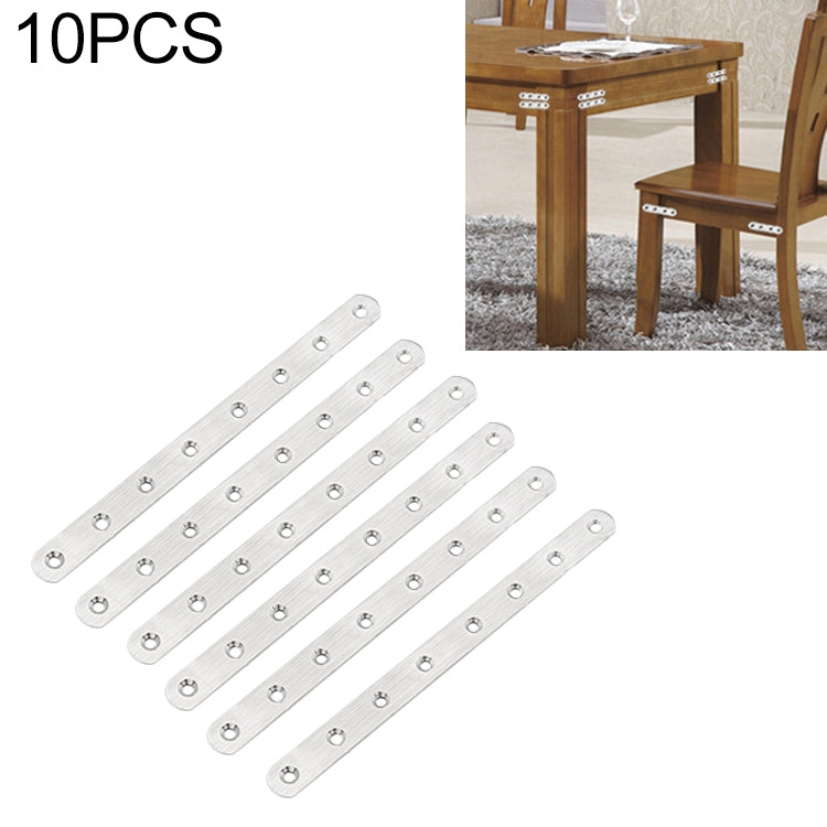 10 PCS Stainless Steel Connection Code Straight Connecting Piece, Number: 10