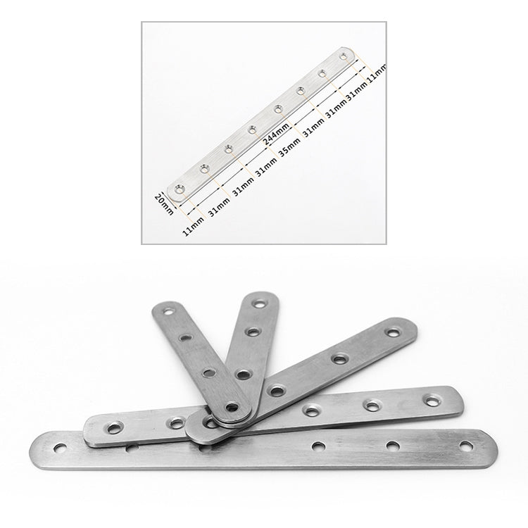 10 PCS Stainless Steel Connection Code Straight Connecting Piece, Number: 10