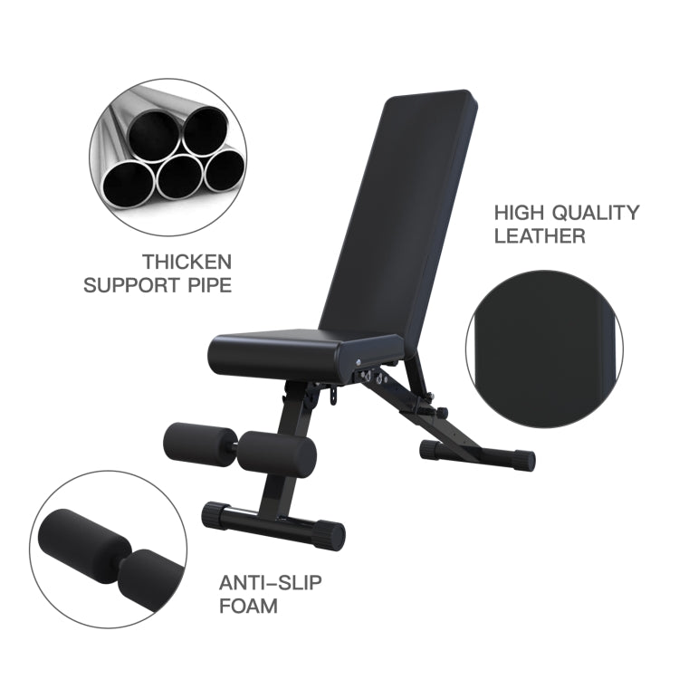 [US Warehouse] Adjustable Fitness Foldable Dumbbell Bench for Home Multi-Function, Size: 48.8x13.3x46 inch