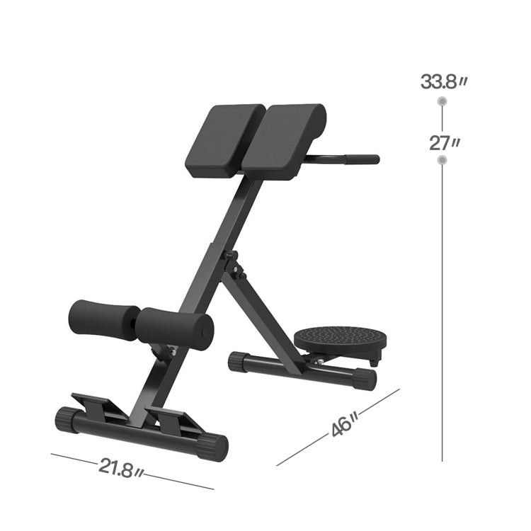 [US Warehouse] Multifunctional Foldable Indoor Fitness Roman Chairs, Size: 46x21.8x 27-33.8 inch