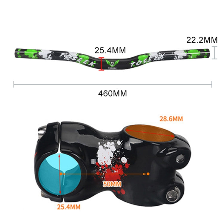 TOSEEK Carbon Fiber Children Balance Bike Bent Handlebar, Size: 460mm