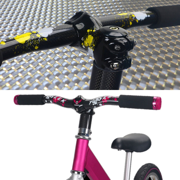 TOSEEK Carbon Fiber Children Balance Bike Bent Handlebar, Size: 520mm