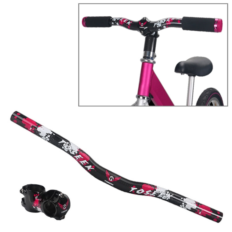 TOSEEK Carbon Fiber Children Balance Bike Bent Handlebar, Size: 560mm