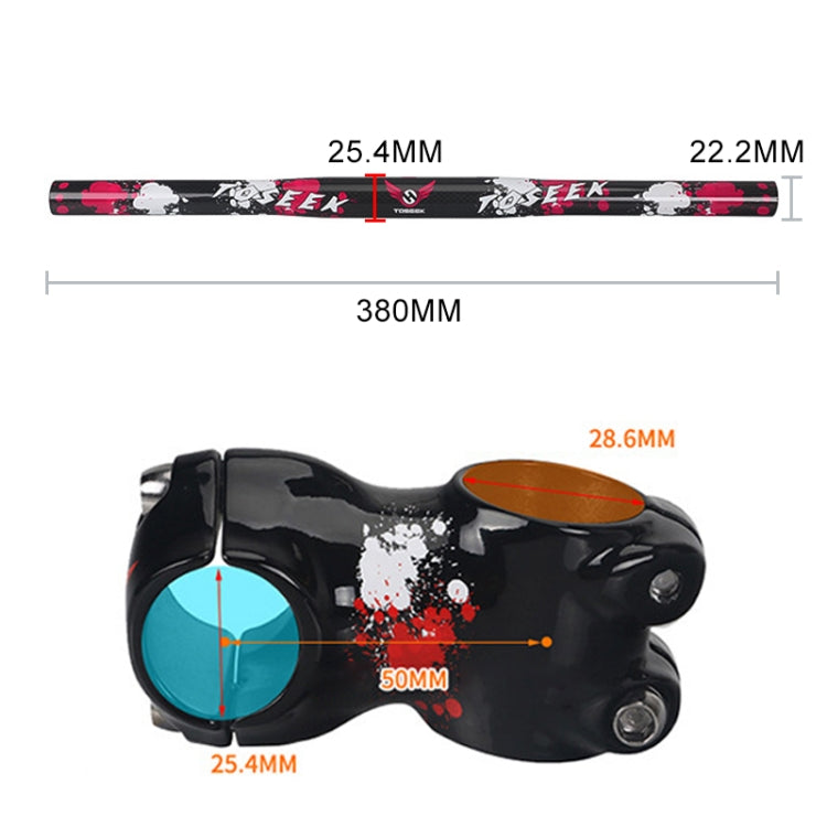 TOSEEK Carbon Fiber Children Balance Bike Handlebar, Size: 380mm