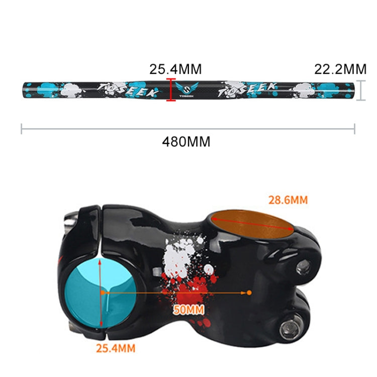TOSEEK Carbon Fiber Children Balance Bike Handlebar, Size: 480mm