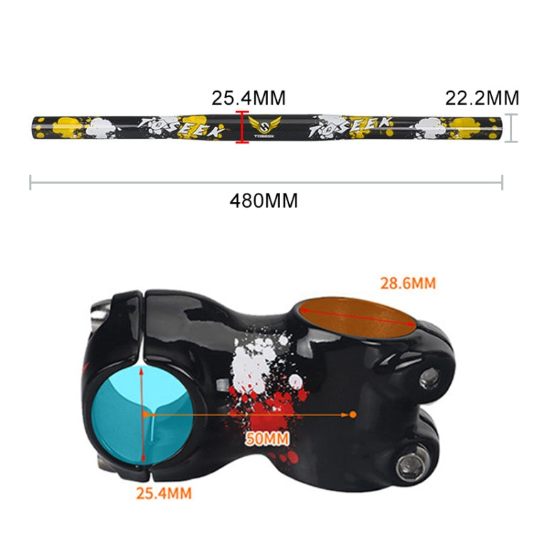TOSEEK Carbon Fiber Children Balance Bike Handlebar, Size: 480mm