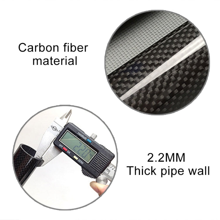 TOSEEK 3K Carbon Fiber Mountain Bike Road Bike Bicycle Seat Tube Seatpost Seat Fitting Seat Pole Bicycle Fittings, Size: 27.2x350mm