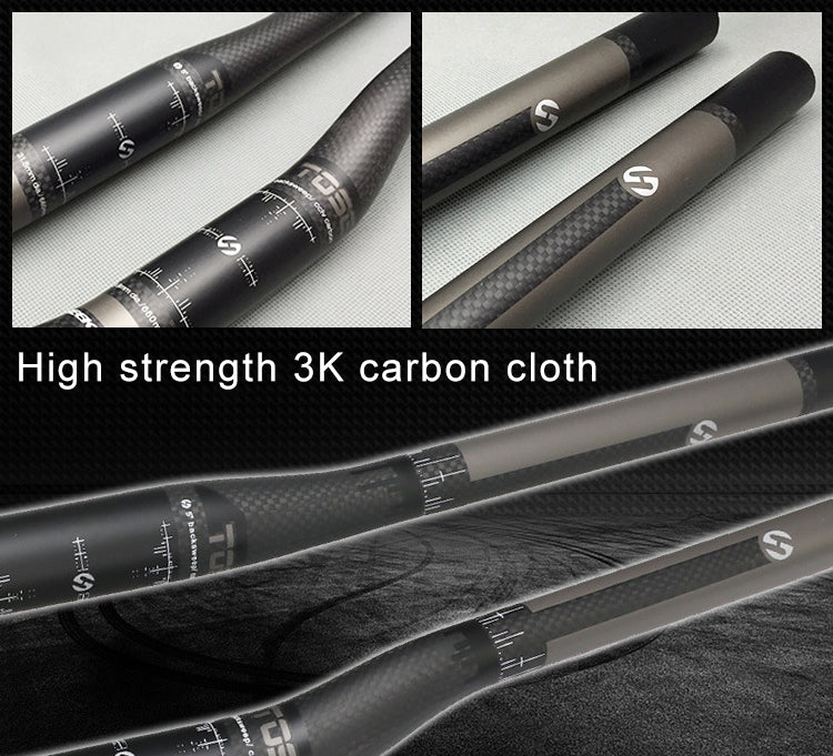 TOSEEK Full Carbon Fiber Road Bike Bent Handlebar, Size: 700mm (Matte)