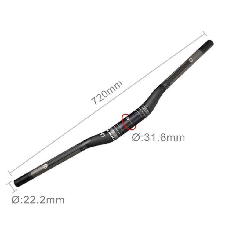TOSEEK Full Carbon Fiber Road Bike Bent Handlebar, Size: 720mm (Matte)