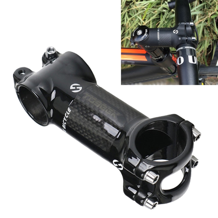 TOSEEK Road Mountain Bike Ultra-light Handlebar Stem Riser Faucet, Size: 17 Degree, 90mm (Gloss)