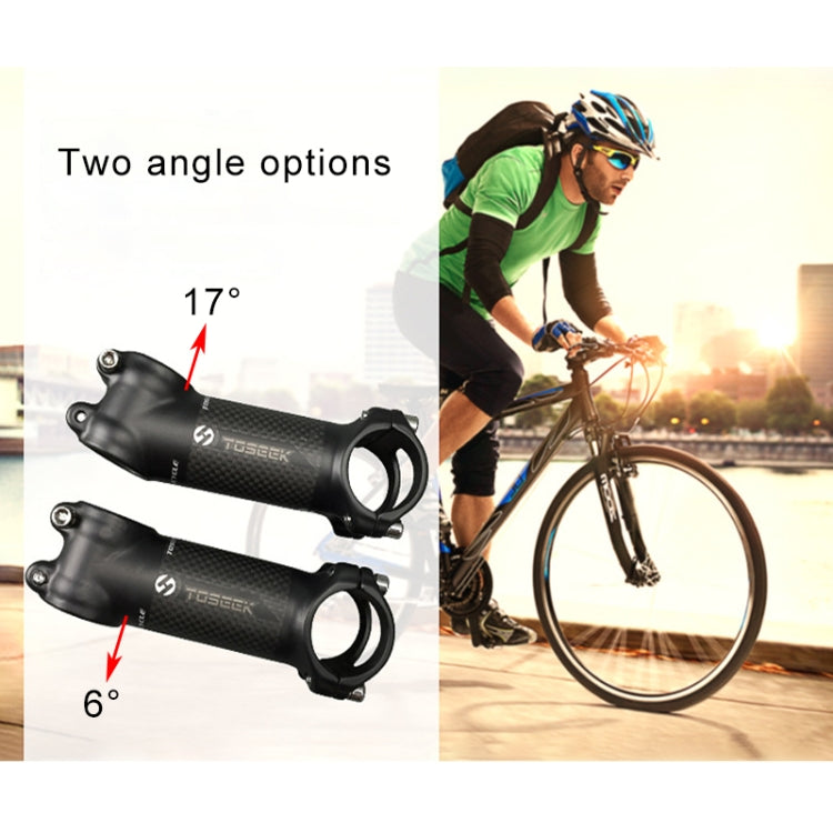 TOSEEK Road Mountain Bike Ultra-light Handlebar Stem Riser Faucet, Size: 6 Degree, 80mm (Matte)