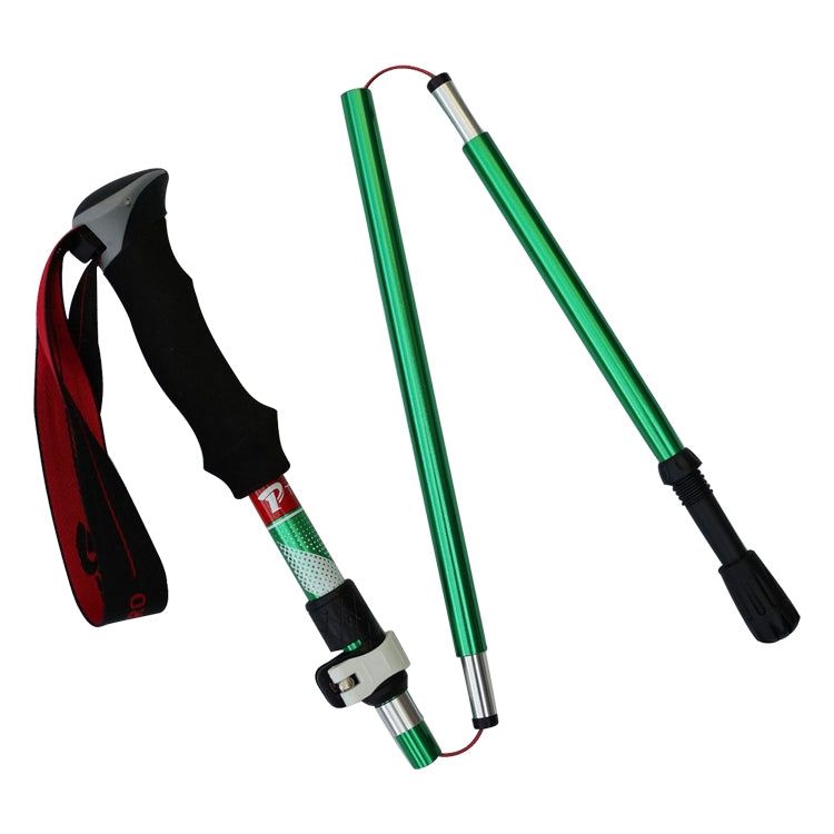 5 Node Portable Foldable Aluminium Alloy Alpenstocks Trekking Poles, Folding Length : 28.5CM