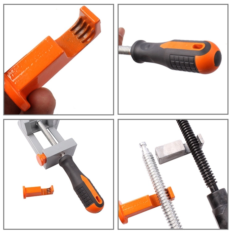 Aluminum Alloy Right Angle Clamp Woodworking Tools Jigs Double Handle 90 Degree Right Angle Clips Quick Corner Clamps