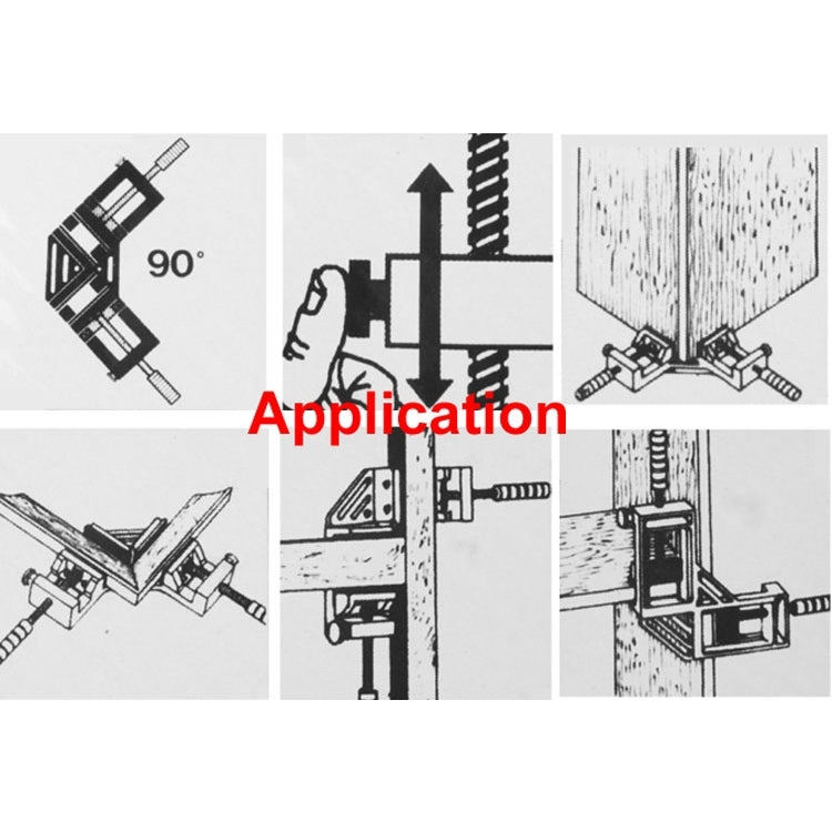 Aluminum Alloy Right Angle Clamp Woodworking Tools Jigs Double Handle 90 Degree Right Angle Clips Quick Corner Clamps