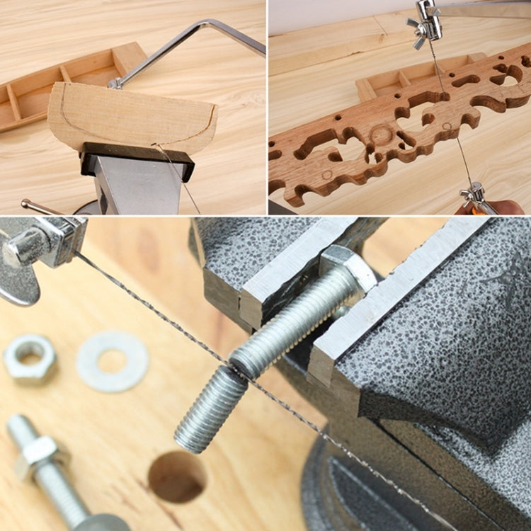 U Shape Hacksaw with Blades for Metal / Wood / Plastic Tube / Wire DIY Hand Tool Portable Woodworking Saw, Width: 75mm