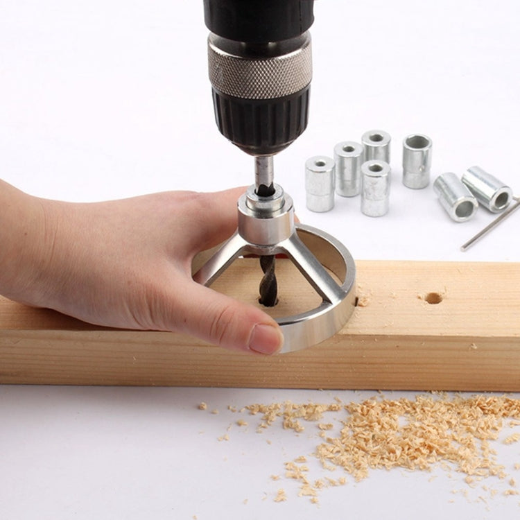 9 in 1 Drill Guide Vertical Pocket Hole Jig 5/6/7/8/9/10/12mm Drill Bit Hole Locator Stainless Steel Woodworking Jig Kit