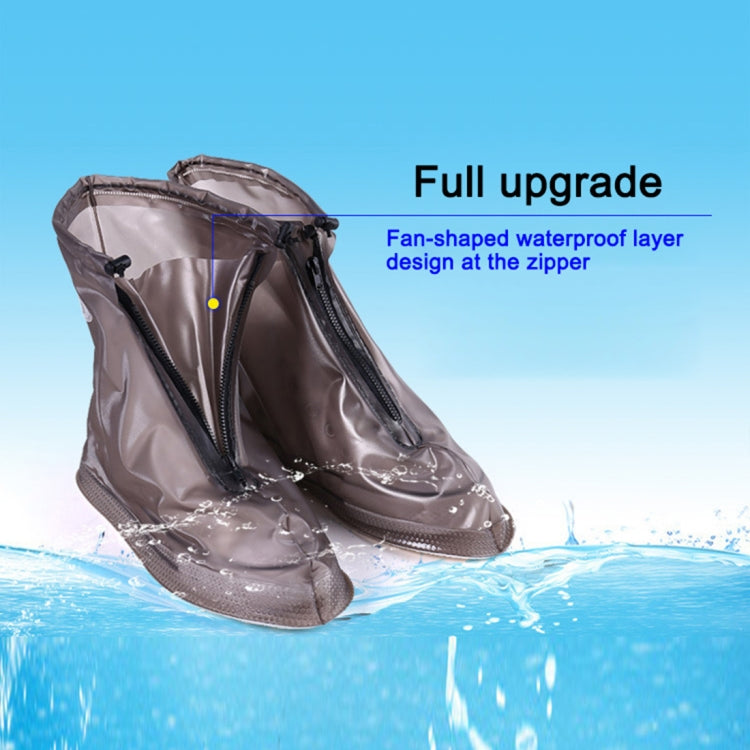 Fashion PVC Non-slip Waterproof Thick-soled Shoe Cover Size: XXXL