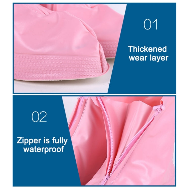 Fashion Children PVC Non-slip Waterproof Thick-soled Shoe Cover Size: L