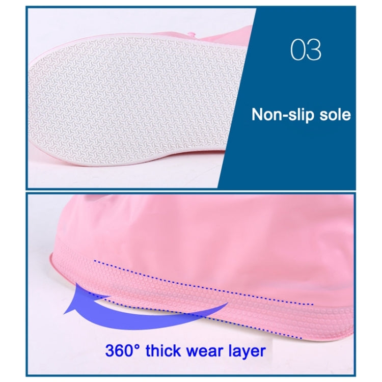 Fashion Children PVC Non-slip Waterproof Thick-soled Shoe Cover Size: L