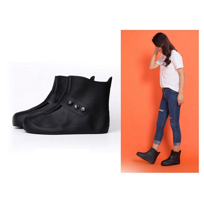 Fashion Integrated PVC Waterproof  Non-slip Shoe Cover with Thickened Soles Size: 40-41