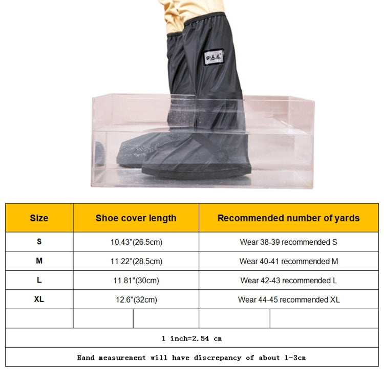 Outdoor High Tube Rainproof Snowproof Thickened Rain Shoes Size: S(Transparent)