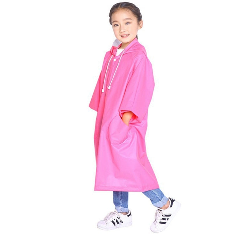 Fashion Children Lightweight EVA Transparent Frosted Raincoat Big Hat With Pocket Size: M