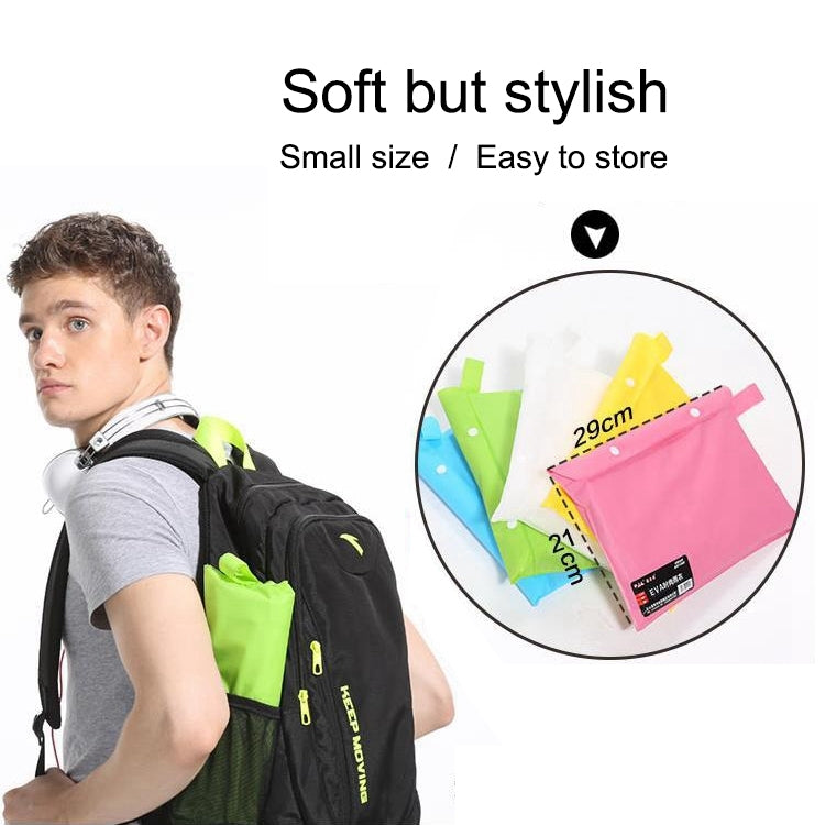 Fashion Children Lightweight EVA Transparent Frosted Raincoat Big Hat With Pocket Size: L