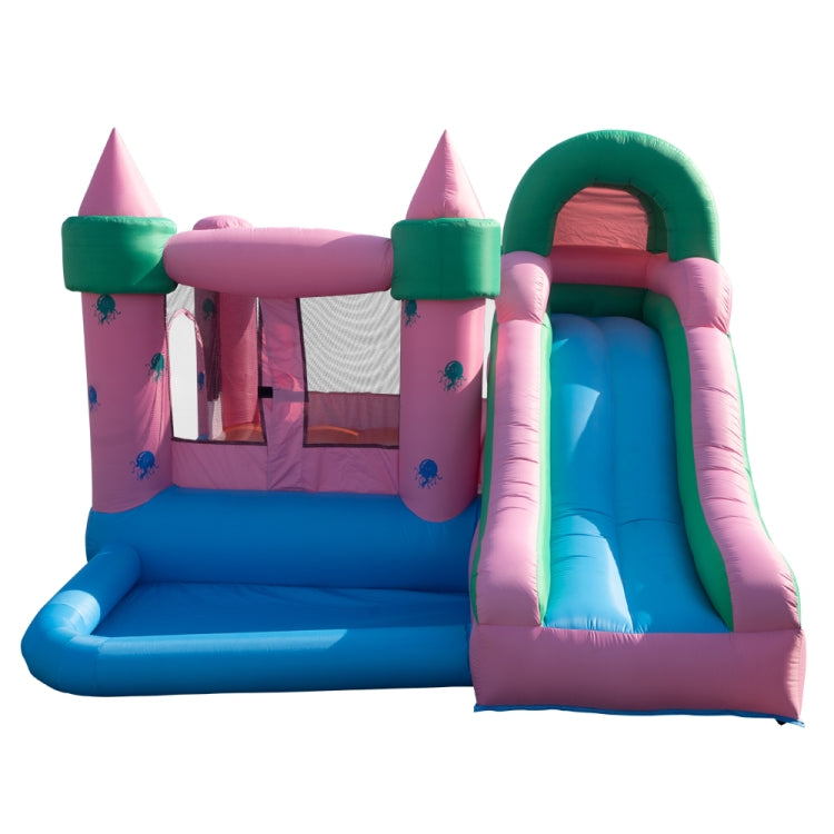 [US Warehouse] Inflatable Jellyfish Trampolines with Pool & Slide & Air Blower, Size: 110x126x83 inch