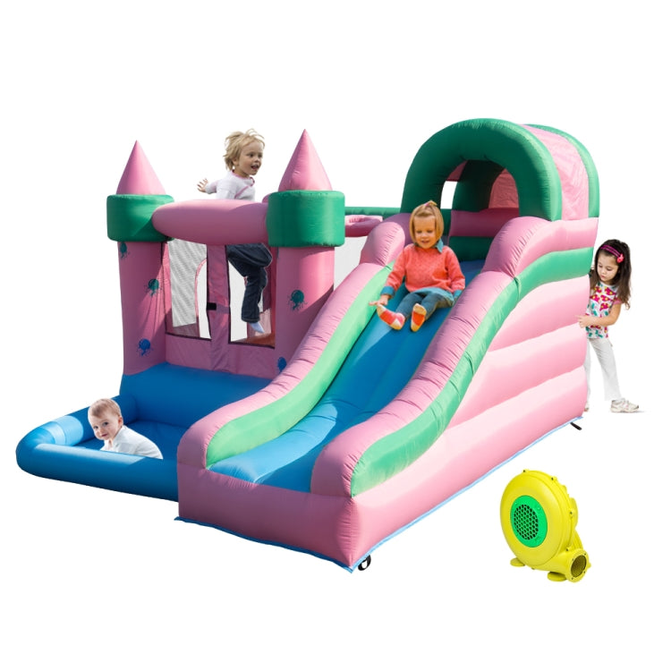 [US Warehouse] Inflatable Jellyfish Trampolines with Pool & Slide & Air Blower, Size: 110x126x83 inch