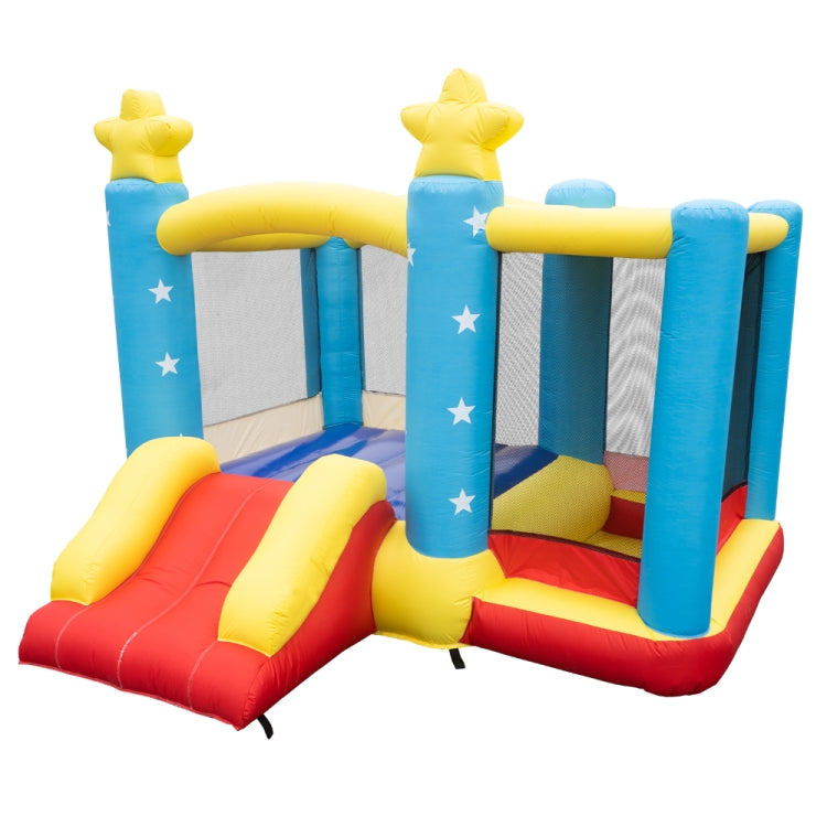[US Warehouse] Inflatable Star Trampolines with Slide & Air Blower, Size: 102x106x87 inch