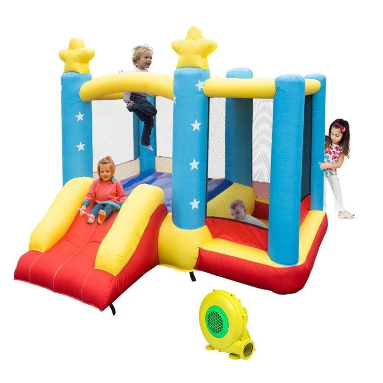 [US Warehouse] Inflatable Star Trampolines with Slide & Air Blower, Size: 102x106x87 inch