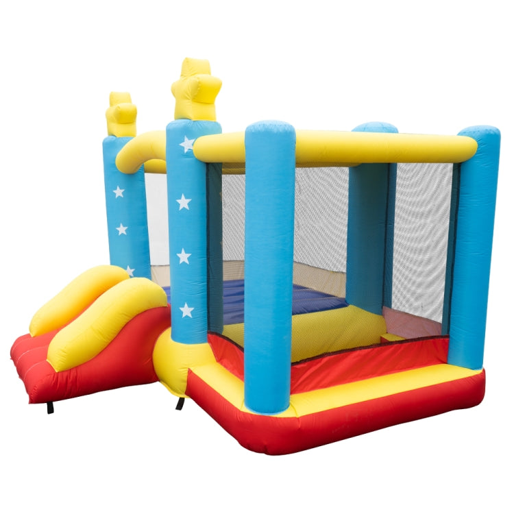 [US Warehouse] Inflatable Star Trampolines with Slide & Air Blower, Size: 102x106x87 inch